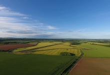 Aerial view of airfield