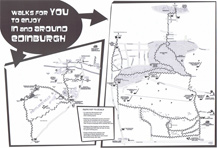 Morntonhall walking map including routes into Edinburgh and out towards the Pentland Hills